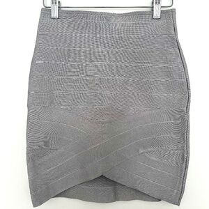 Misguided Grey / Silver Mini Skirt - Size 4 (US)
